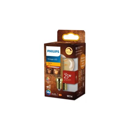 LED stmievateľná žiarovka VINTAGE Philips P45 E14/3,1W/230V 2200K