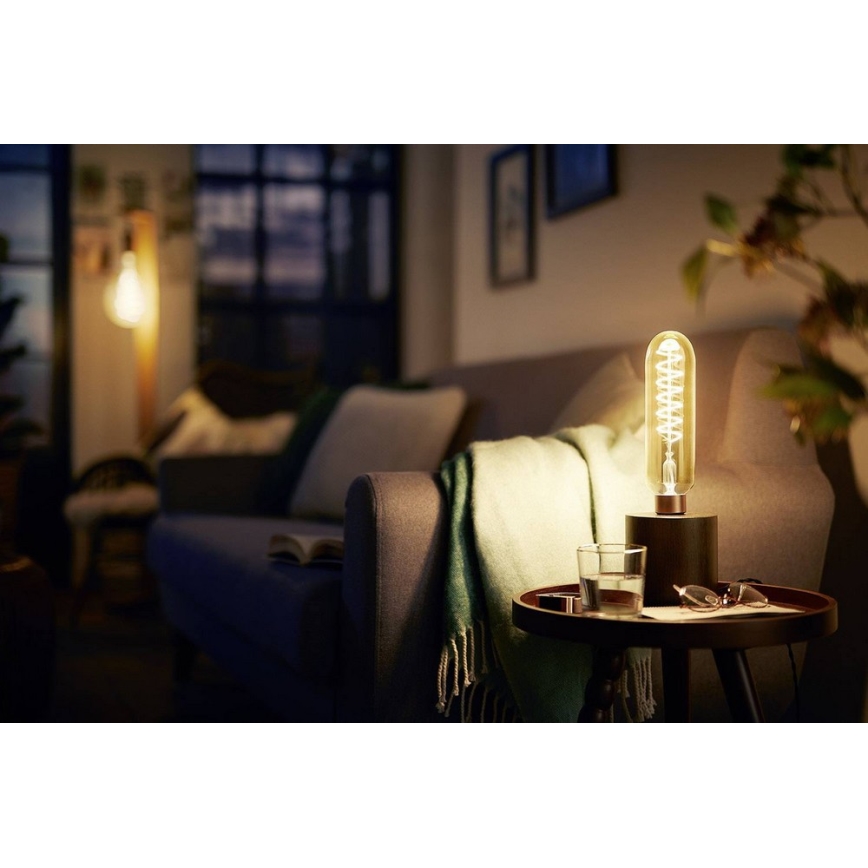 LED Stmievateľná žiarovka VINTAGE Philips T65 E27/6,5W/230V 2000K