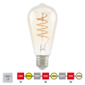 LED Stmievateľná žiarovka VINTAGE ST64 E27/4W/230V 2200K - STEPDIMMING - Eglo 12522