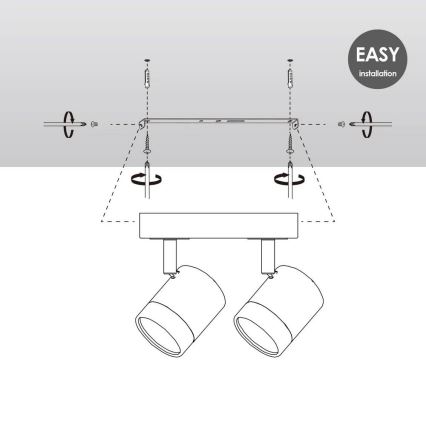 LED Stmievateľné bodové svietidlo MANU 2xGU10/5,8W/230V biela