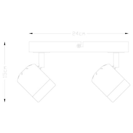 LED Stmievateľné bodové svietidlo MANU 2xGU10/5,8W/230V biela