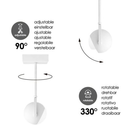 LED Stmievateľné bodové svietidlo NOP 1xGU10/5,8W/230V biela