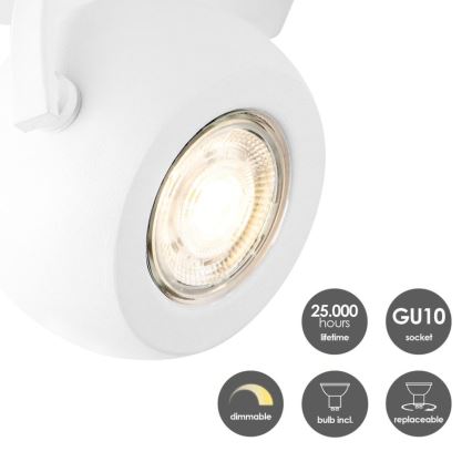 LED Stmievateľné bodové svietidlo NOP 1xGU10/5,8W/230V biela