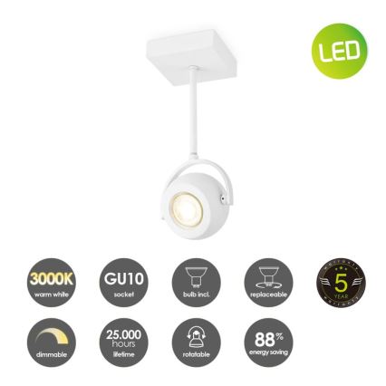 LED Stmievateľné bodové svietidlo NOP 1xGU10/5,8W/230V biela