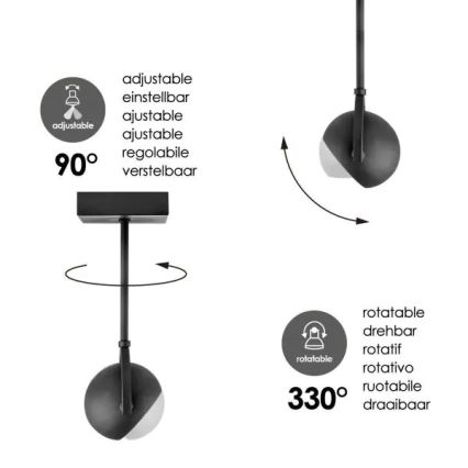 LED  Stmievateľné bodové svietidlo NOP 1xGU10/5,8W/230V čierna