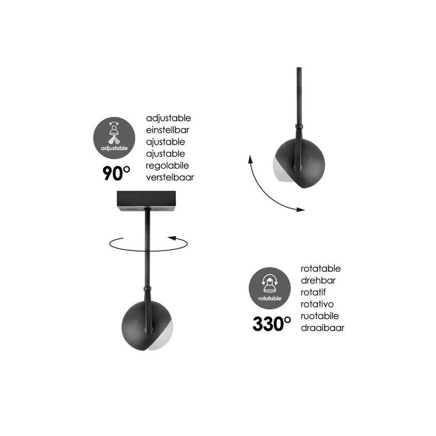 LED  Stmievateľné bodové svietidlo NOP 1xGU10/5,8W/230V čierna