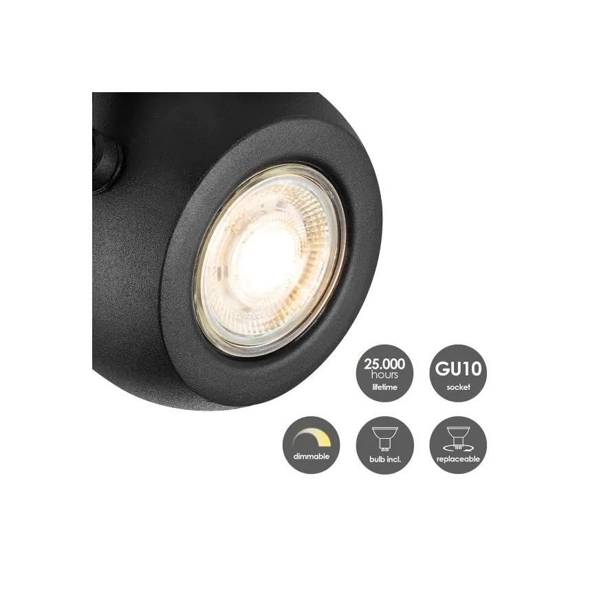 LED  Stmievateľné bodové svietidlo NOP 1xGU10/5,8W/230V čierna