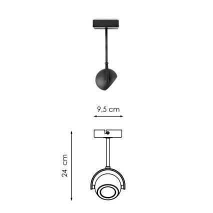 LED  Stmievateľné bodové svietidlo NOP 1xGU10/5,8W/230V čierna