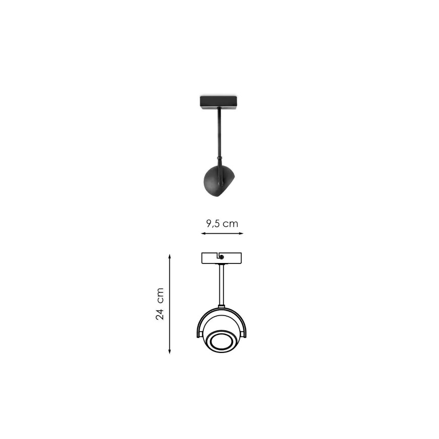 LED  Stmievateľné bodové svietidlo NOP 1xGU10/5,8W/230V čierna
