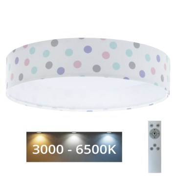 LED Stmievateľné detské stropné svietidlo SMART GALAXY KIDS LED/24W/230V 3000-6500K bodky pestrofarebná + diaľkové ovládanie