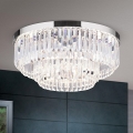 LED Stmievateľné krištáľové stropné svietidlo PRISM LED/80W/230V pr. 55 cm lesklý chróm