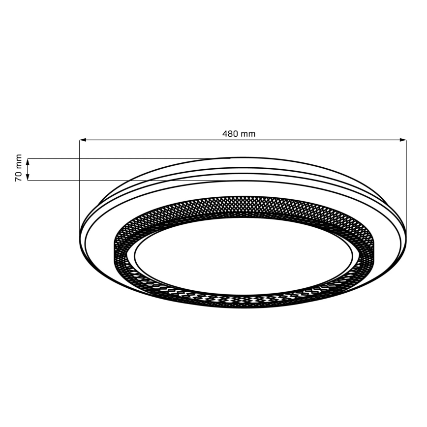LED Stmievateľné kúpeľňové stropné svietidlo ADELA LED/72W/230V pr. 48 cm 3000-6000K IP44 + diaľkové ovládanie