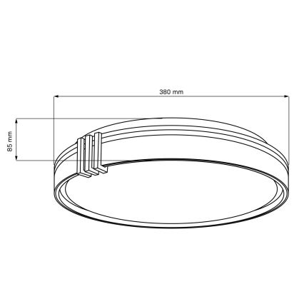 LED Stmievateľné kúpeľňové stropné svietidlo ARLETTA LED/48W/230V pr. 38 cm 3000-6000K IP44 + diaľkové ovládanie