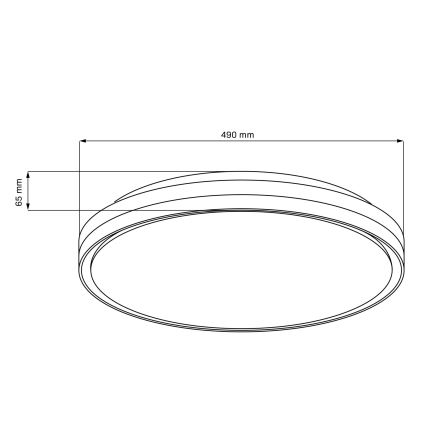 LED Stmievateľné kúpeľňové stropné svietidlo CASSANDRA LED/72W/230V pr. 49 cm 3000-6000K IP44 + diaľkové ovládanie