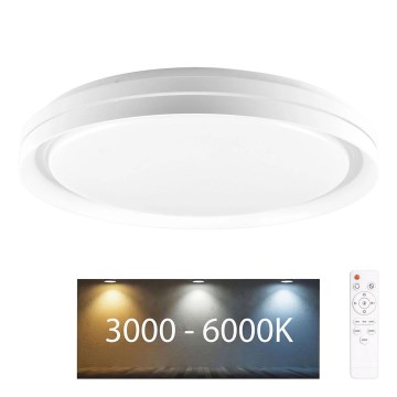 LED Stmievateľné kúpeľňové stropné svietidlo ELIZA LED/48W/230V pr. 38,5 cm 3000-6000K IP44 + diaľkové ovládanie