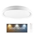 LED Stmievateľné kúpeľňové stropné svietidlo ELIZA LED/72W/230V pr. 48,5 cm 3000-6000K IP44 + diaľkové ovládanie