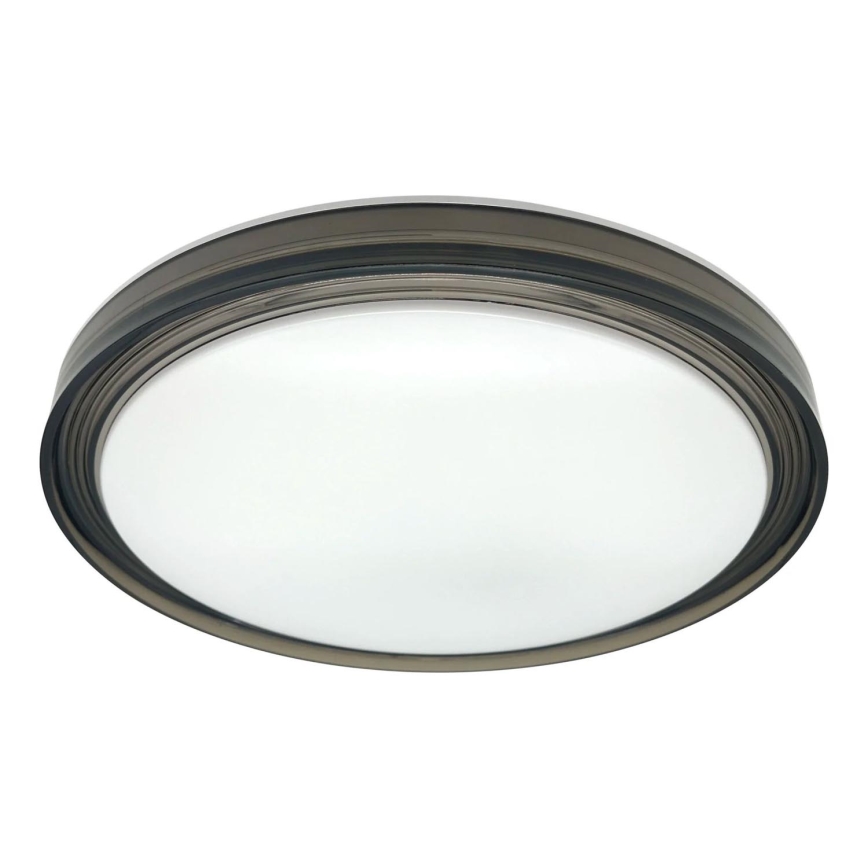 LED Stmievateľné kúpeľňové stropné svietidlo HALINA LED/48W/230V 3000-6000K pr. 38 cm IP44 čierna + diaľkové ovládanie