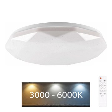 LED Stmievateľné kúpeľňové svietidlo GALAXY LED/48W/230V pr. 38 cm 3000-6000K IP44 + diaľkové ovládanie