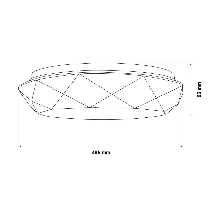 LED Stmievateľné kúpeľňové svietidlo GALAXY LED/72W/230V pr. 49 cm 3000-6000K IP44 + diaľkové ovládanie