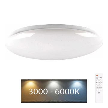 LED Stmievateľné kúpeľňové svietidlo PIRIUS LED/48W/230V pr. 38 cm 3000-6000K IP44 + diaľkové ovládanie