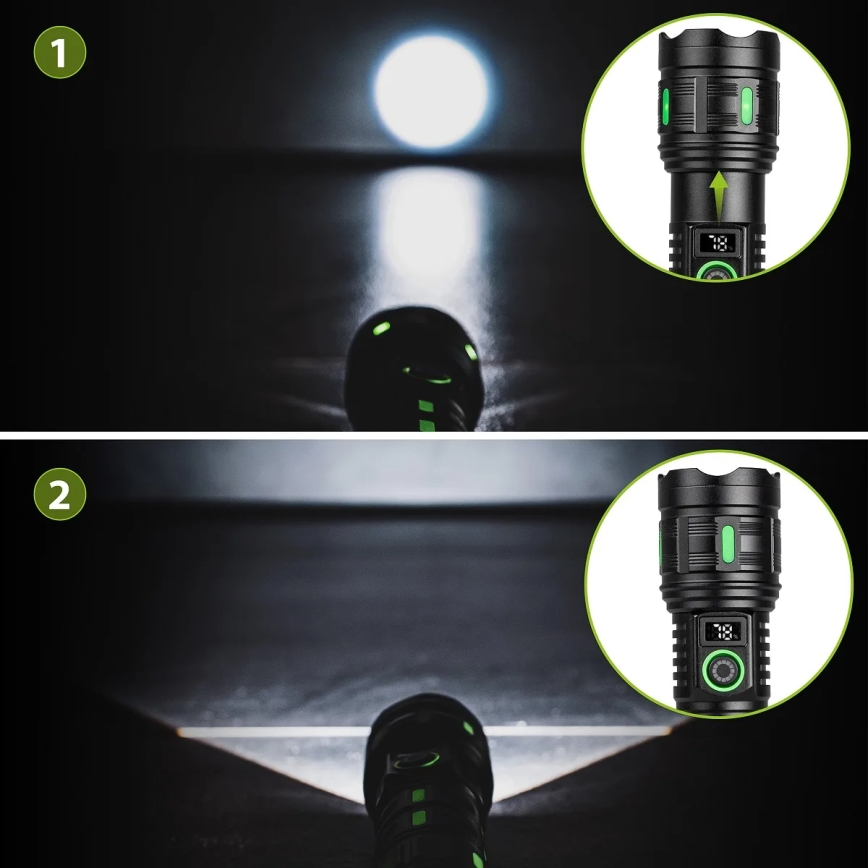 LED stmievateľná nabíjateľná svietilka s funkciou powerbanky LED/20W/5V IP44 1200 lm 5000 mAh