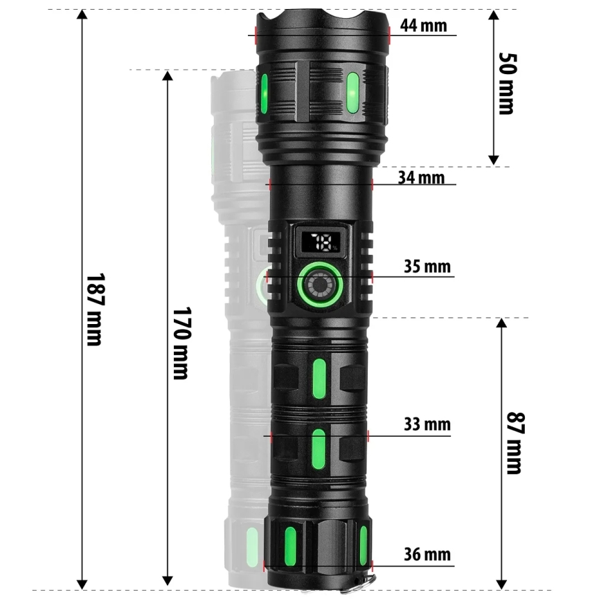 LED stmievateľná nabíjateľná svietilka s funkciou powerbanky LED/20W/5V IP44 1200 lm 5000 mAh