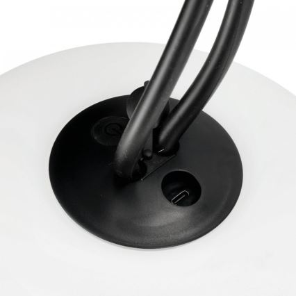 LED Stmievateľné nabíjacie vonkajšie svietidlo VENEZIA LED/1,5W/5V 2500K IP54 2600 mAh čierna