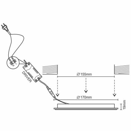 LED Stmievateľné podhľadové svietidlo LED/12W/230V 3000-6500K Wi-Fi Tuya