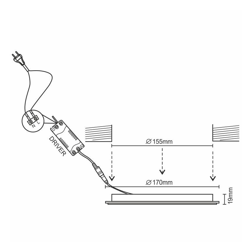 LED Stmievateľné podhľadové svietidlo LED/12W/230V 3000-6500K Wi-Fi Tuya