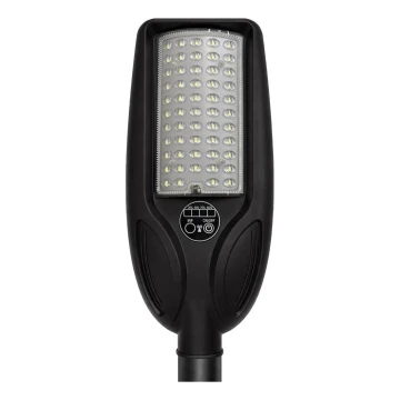LED stmievateľné solárne pouličné svietidlo so senzorom VENICE LED/50W/3,2V 4000 mAh IP65 čierne + diaľkové ovládanie