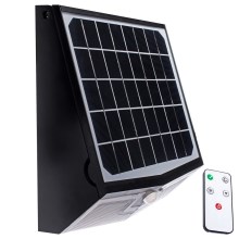 LED Stmievateľné solárne svietidlo so senzorom pohybu a súmraku LED/15W/5400 mAh 7,4V IP65 + diaľkové ovládanie