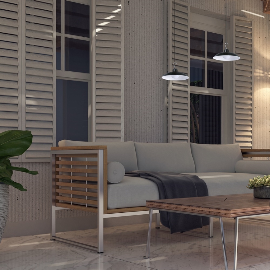 LED Stmievateľné solárne závesné svietidlo so súmrakovým senzorom LED/6W/3,7V 800 mAh IP44 + diaľkové ovládanie