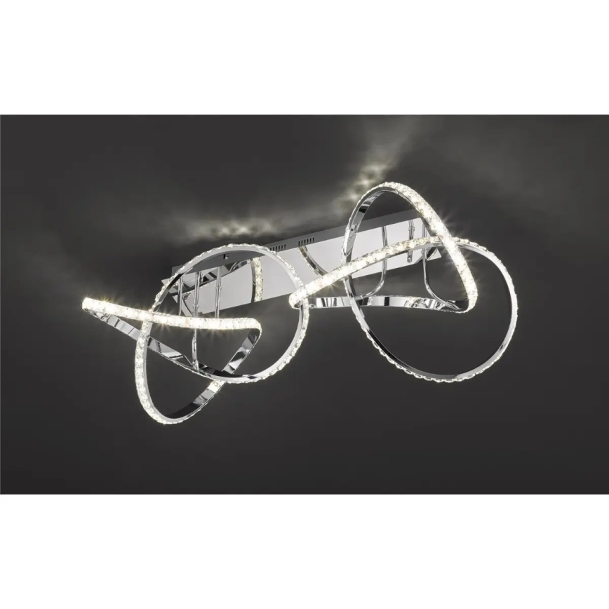 LED stmievateľné stropné svietidlo ABRO LED/49W/230V lesklý chróm