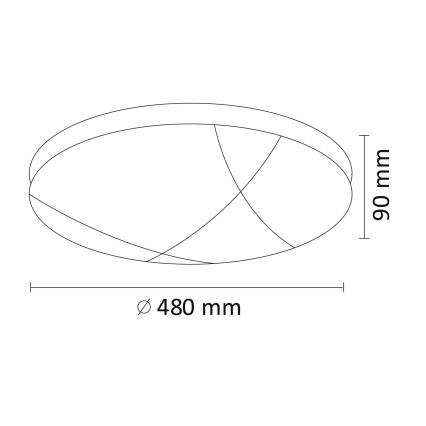 LED Stmievateľné stropné svietidlo ATLAS LED/72W/230V 3000-6500K + diaľkové ovládanie