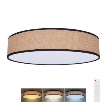 LED Stmievateľné stropné svietidlo BROWNIE LED/60W/230V 3000-6500K hnedá pr. 50 cm + diaľkové ovládanie
