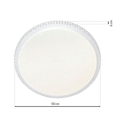 LED stmievateľné stropné svietidlo CRUZ s diaľkovým ovládačom LED/66W/230V 3300lm