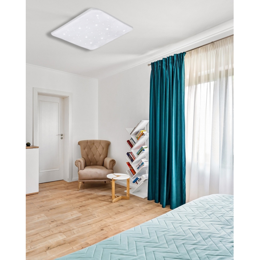 LED Stmievateľné stropné svietidlo FLORA LED/60W/230V 2700-6500K 53x53 cm + diaľkové ovládanie