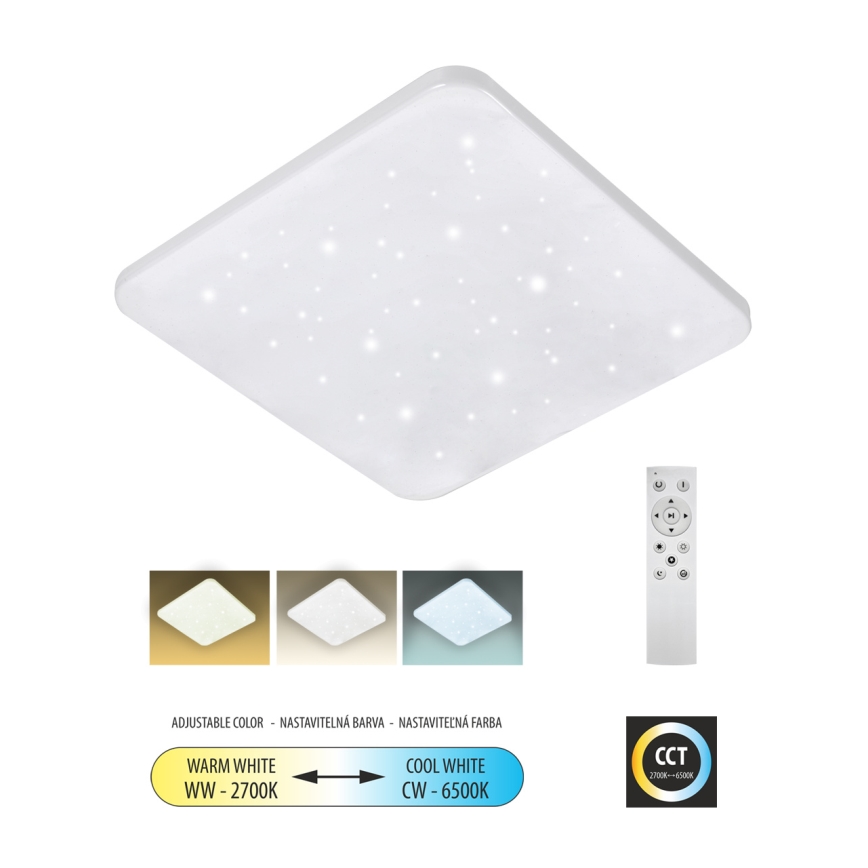LED Stmievateľné stropné svietidlo FLORA LED/60W/230V 2700-6500K 53x53 cm + diaľkové ovládanie