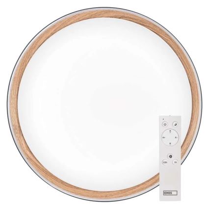 LED stmievateľné stropné svietidlo ILVI LED/30W/230V 2700-6500K pr. 40 cm čierna/béžová + diaľkové ovládanie