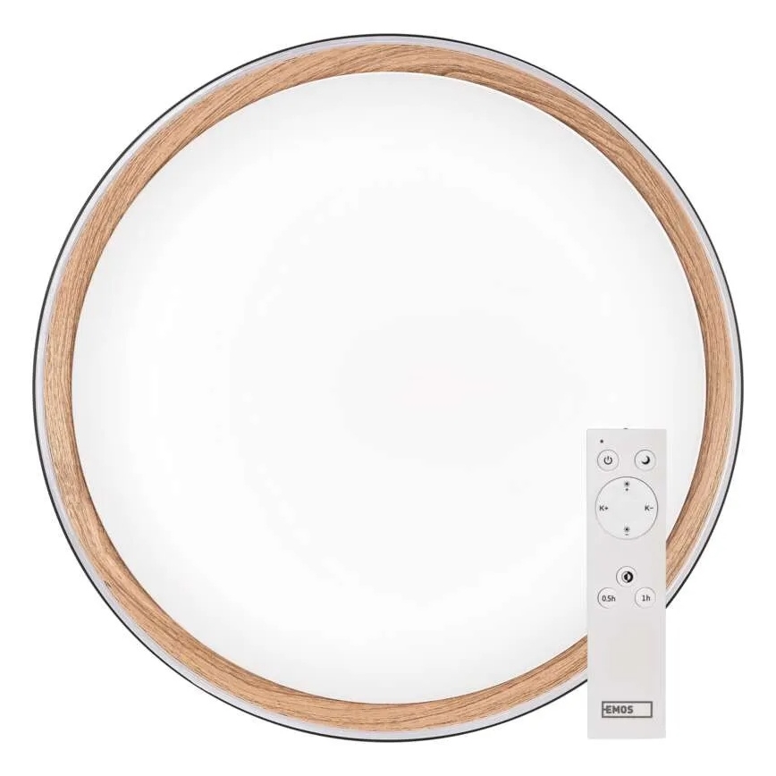 LED stmievateľné stropné svietidlo ILVI LED/30W/230V 2700-6500K pr. 40 cm čierna/béžová + diaľkové ovládanie