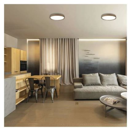 LED Stmievateľné stropné svietidlo ILVI LED/30W/230V 2700-6500K pr. 40 cm béžová + diaľkové ovládanie