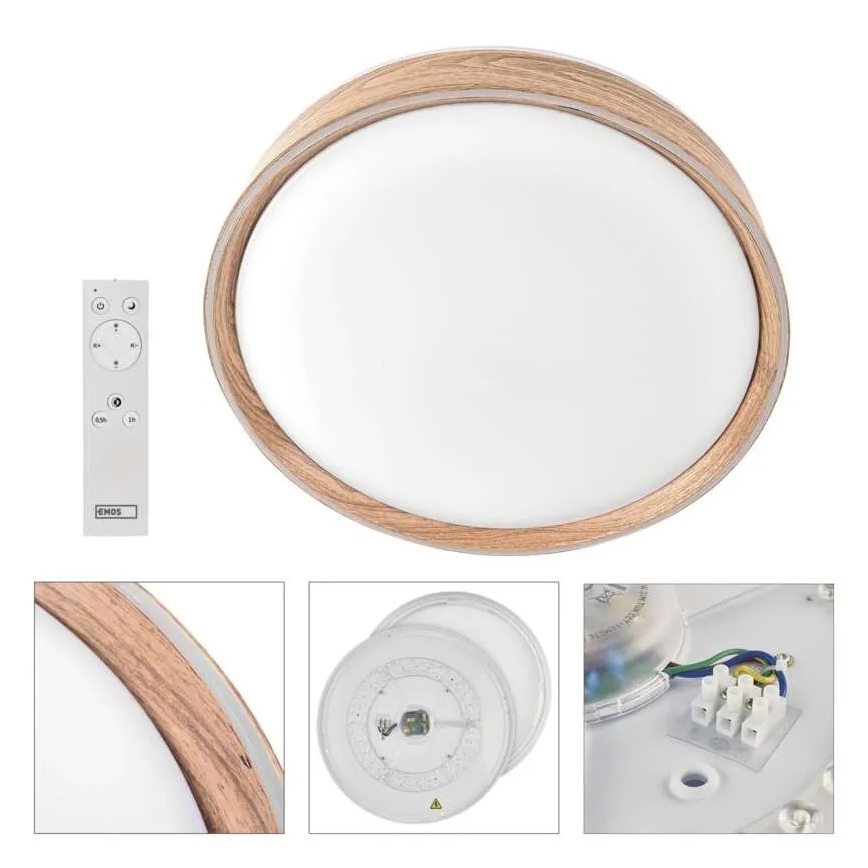LED Stmievateľné stropné svietidlo ILVI LED/30W/230V 2700-6500K pr. 40 cm béžová + diaľkové ovládanie