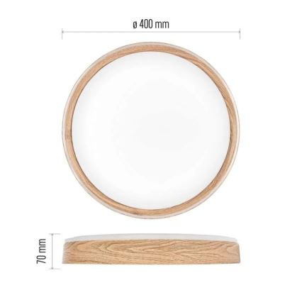 LED Stmievateľné stropné svietidlo ILVI LED/30W/230V 2700-6500K pr. 40 cm béžová + diaľkové ovládanie
