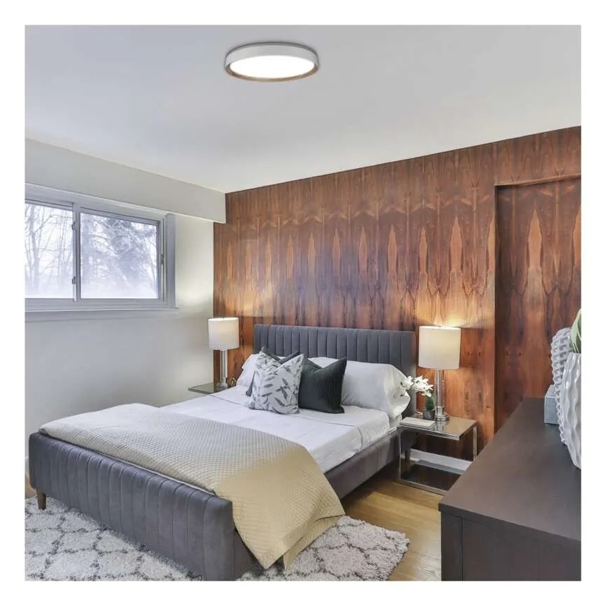 LED stmievateľné stropné svietidlo ILVI LED/45W/230V 2700-6500K priem. 50 cm biela/béžová + diaľkové ovládanie