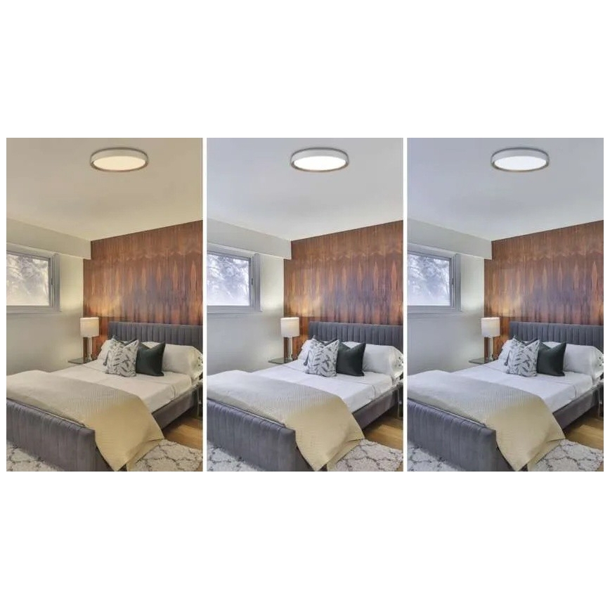 LED stmievateľné stropné svietidlo ILVI LED/45W/230V 2700-6500K priem. 50 cm biela/béžová + diaľkové ovládanie