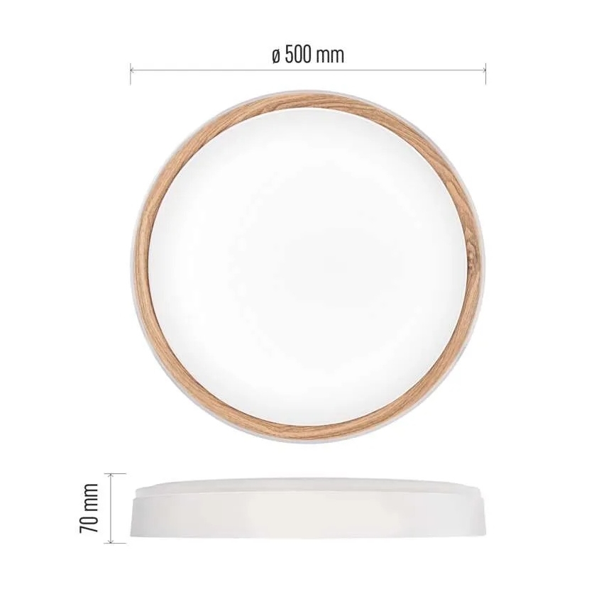 LED stmievateľné stropné svietidlo ILVI LED/45W/230V 2700-6500K priem. 50 cm biela/béžová + diaľkové ovládanie