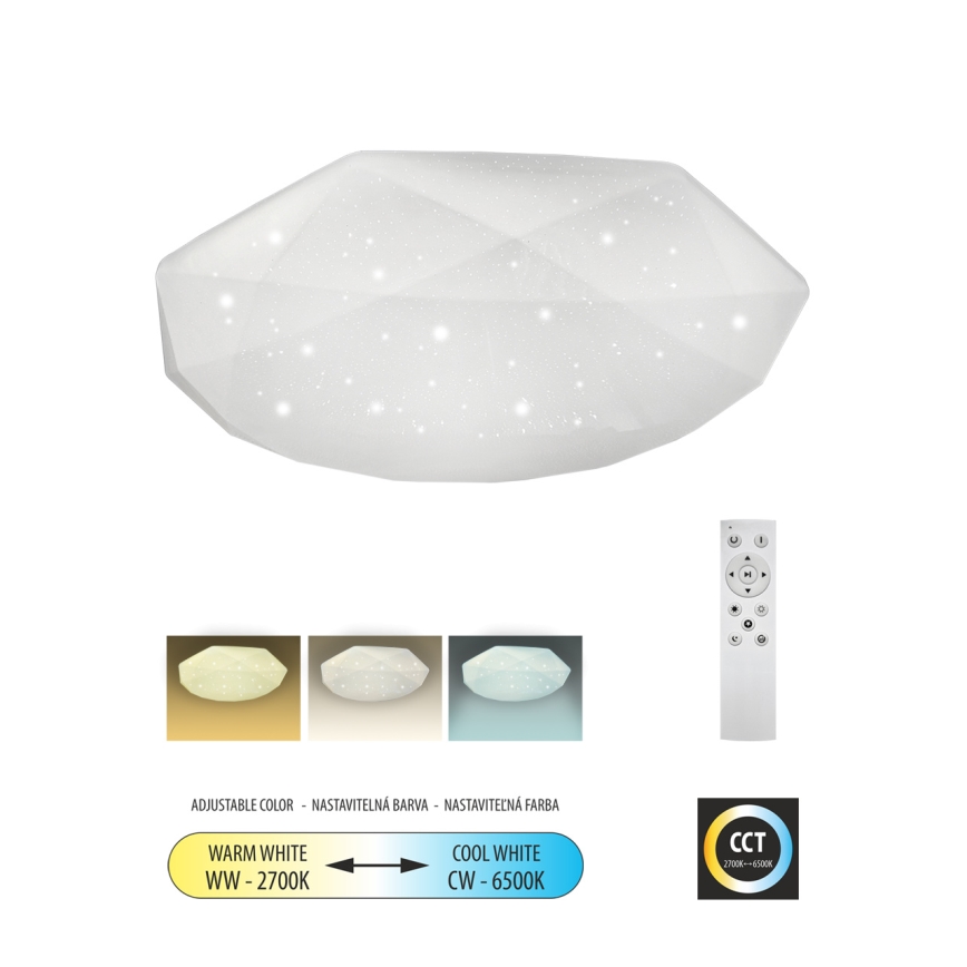 LED Stmievateľné stropné svietidlo INDUS LED/60W/230V 2700-6500K pr. 58 cm + diaľkové ovládanie