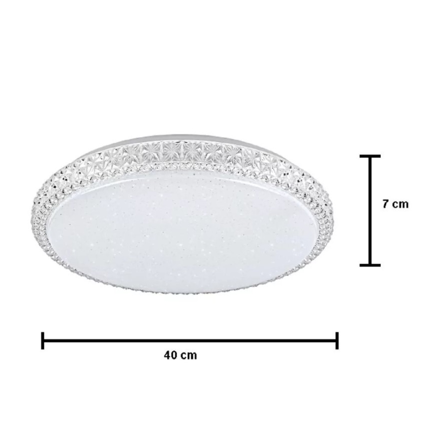 LED Stmievateľné stropné svietidlo IRINA LED/48W/230V s diaľkovým ovládačom