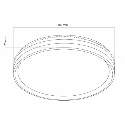 LED Stmievateľné kúpeľňové stropné svietidlo JADWIGA LED/42W/230V pr. 38,5 cm 3000-6000K IP44 + diaľkové ovládanie