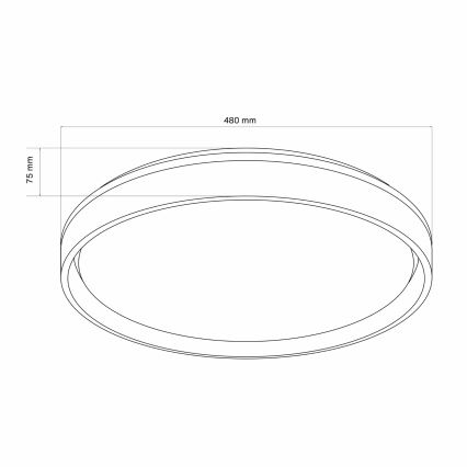 LED Stmievateľné kúpeľňové stropné svietidlo JADWIGA LED/72W/230V pr. 48 cm 3000-6000K IP44 + diaľkové ovládanie
